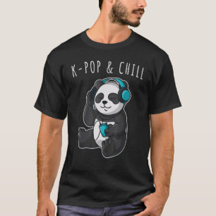 K-Pop und Chill Panda Südkorea Inspiriert T-Shirt