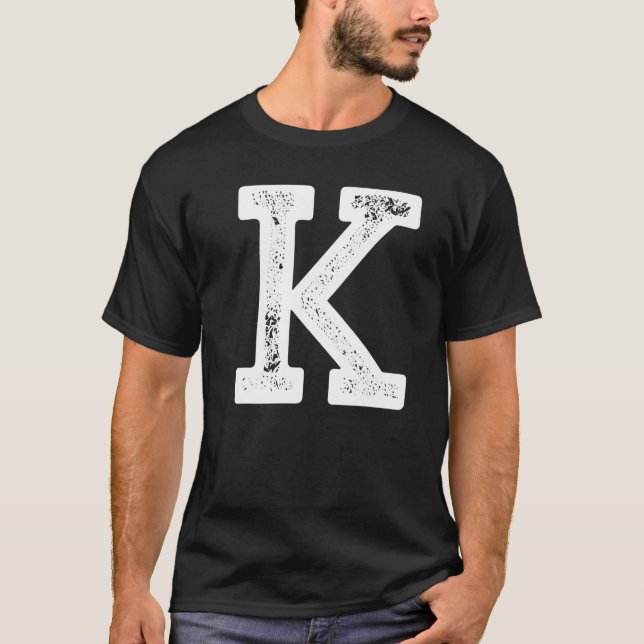 K SHIRT! T - Shirt mit einem großen, alphabetische (Vorderseite)