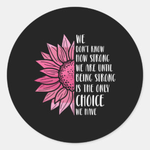 K Starker Krieger Brustkrebs Bewusstsein Runder Aufkleber