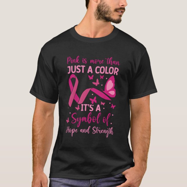 K Symbol für Hoffnung und Stärke Brustkrebs T-Shirt (Vorderseite)