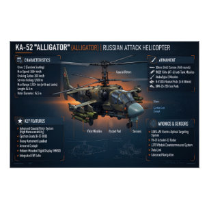 KA-52 Russisches Kampfhubschrauber-Poster Poster