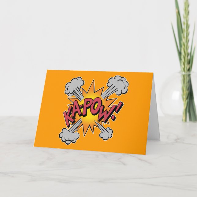 KA-POW! Comic-Buch-Grafik Karte (Vorderseite)