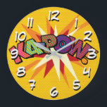 KA-POW Fun Retro Comic Book Pop Art Große Wanduhr<br><div class="desc">Fun trendy superhero comic book pop clocks that are sure to add a splash of colour to a range of rooms around your home or office. An ideal way to treat yourself or someone that you know with these cool, unique comic con designer clocks. Why not add some zap pow...</div>