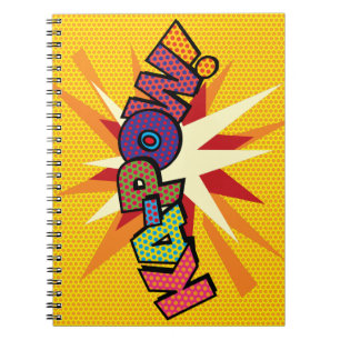KA-POW Lustige Retro-Comic-Book-Pop-Art Notizblock
