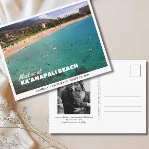 Ka'anapali Beach Hochzeit Save-the-Date Postkarte