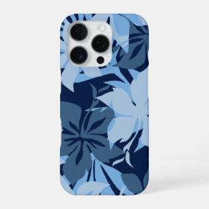 Kaanapali Camo Hawaiian Hibiscus Blau iPhone 16 Pro Hülle