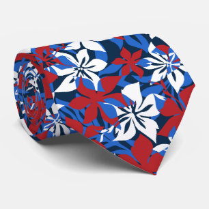 Kaanapali Camo Hawaiianischer Hibiskus Krawatte