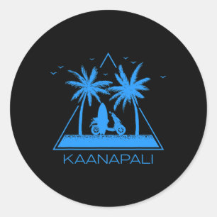 Kaanapali Hemd Kaanapali Strand Maui Hawaii Urlaub Runder Aufkleber