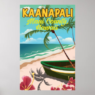 Kaanapali Maui County Hawaii Reiseplakat Poster