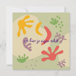 kaart bedankt met abstracte bloem  dankeskarte