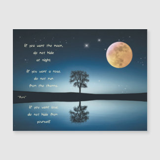 Kaart enkel Rumi - If you want the moon Magnetkarte