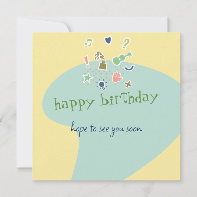 kaart verjaardag 'happy birthday' karte (Rückseite)