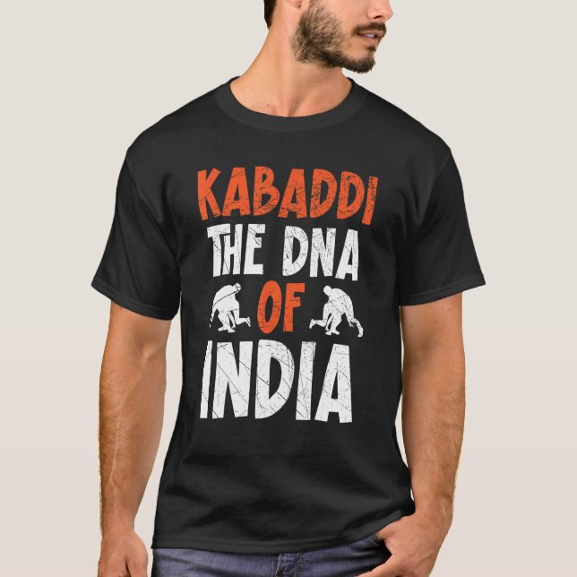 Kabaddi, die Dna Indiens Team Sport Raider T-Shirt (Vorderseite)
