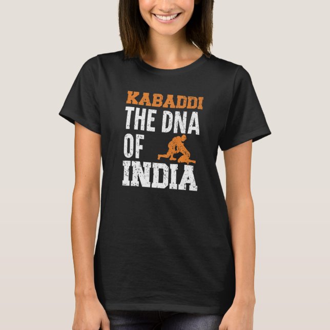 Kabaddi, die Dna Indiens Team Sport Raider T-Shirt (Vorderseite)