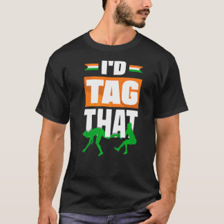 Kabaddi-Indianersport, den ich mit einem Schild ve T-Shirt