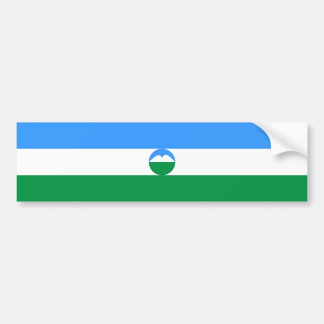 Kabardino Balkaria Fahne Autoaufkleber (Vorne)