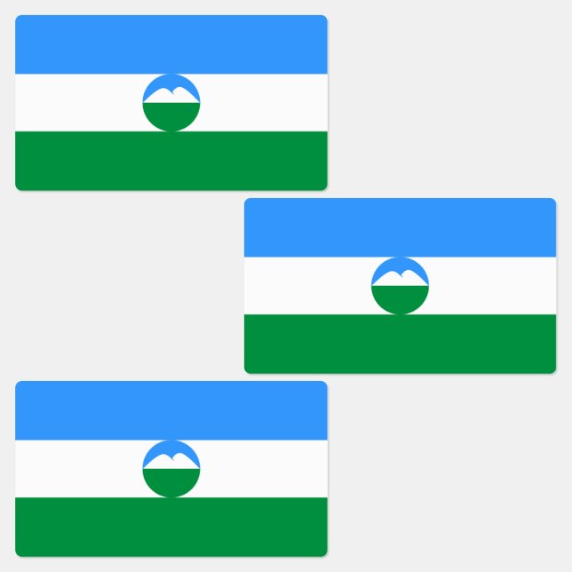 Kabardino Balkaria Fahne Etiketten (Gruppe)