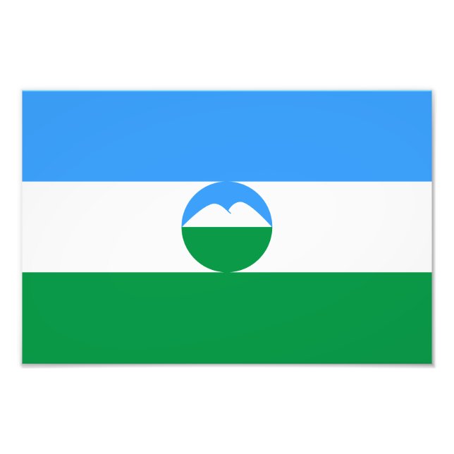 Kabardino Balkaria Fahne Fotodruck (Vorne)