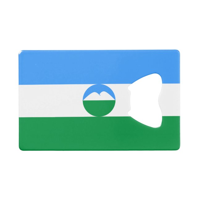 Kabardino Balkaria Fahne Geldbeutel Flaschenöffner (Vorderseite (Horizontal))