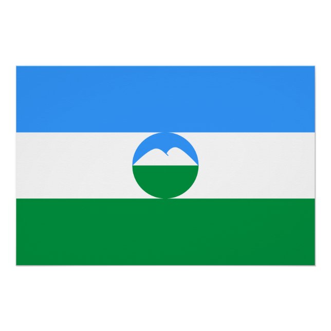 Kabardino Balkaria Fahne Poster (Vorderseite)