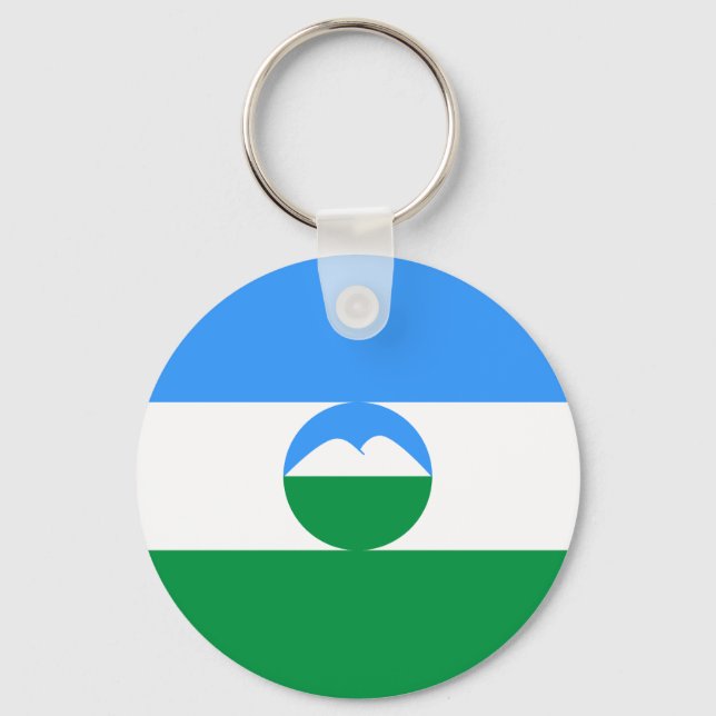 Kabardino Balkaria Fahne Schlüsselanhänger (Vorderseite)