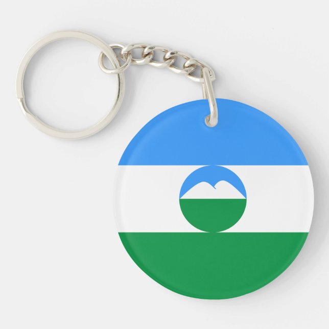 Kabardino Balkaria Fahne Schlüsselanhänger (Vorderseite)