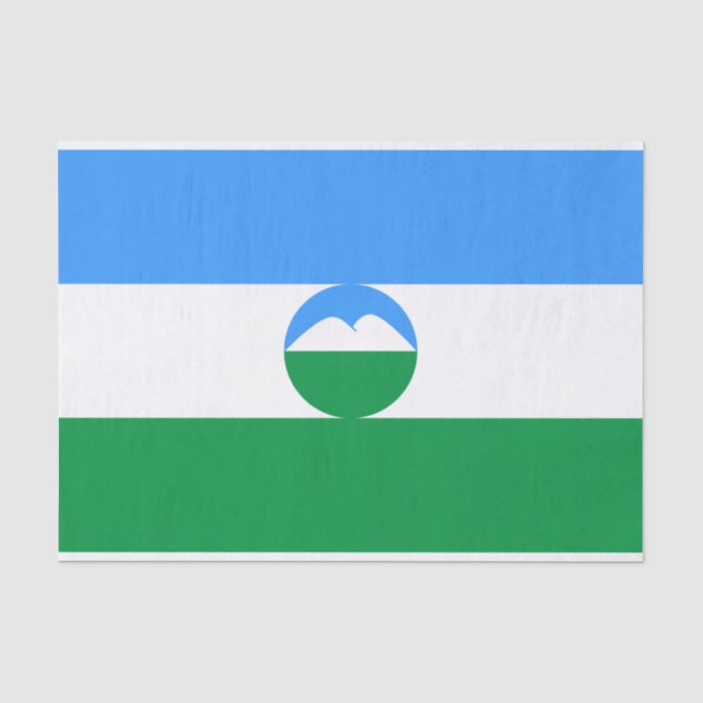 Kabardino Balkaria Fahne Seidenpapier (Vorderseite)