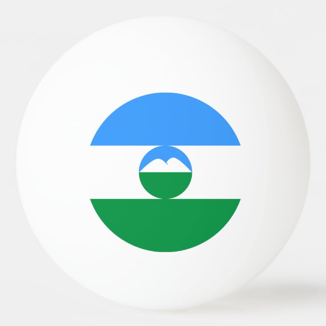 Kabardino Balkaria Fahne Tischtennisball (Vorderseite)