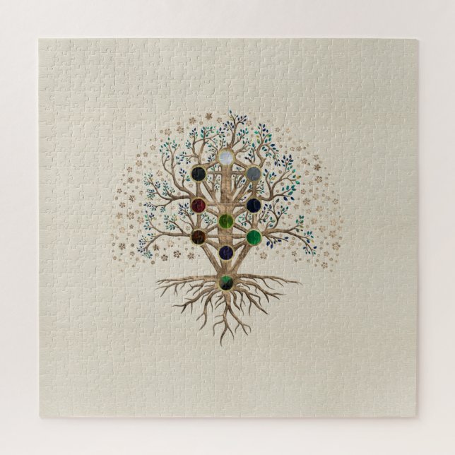 Kabbalah Der Baum des Lebens auf der Leinwand (Vertikal)