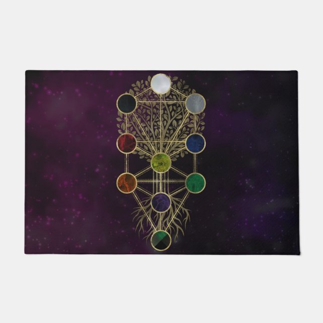 Kabbalah der Baum des Lebens - Etz Hayim Fußmatte (Vorderseite)