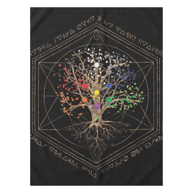 Kabbalah Der Baum des Lebens Tischdecke (Vorderseite)