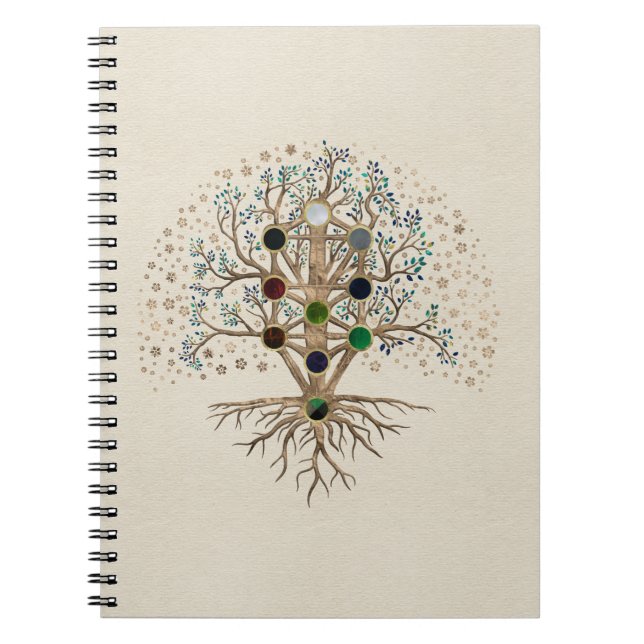 Kabbalah The Tree of Life on canvas Notizblock (Vorderseite)