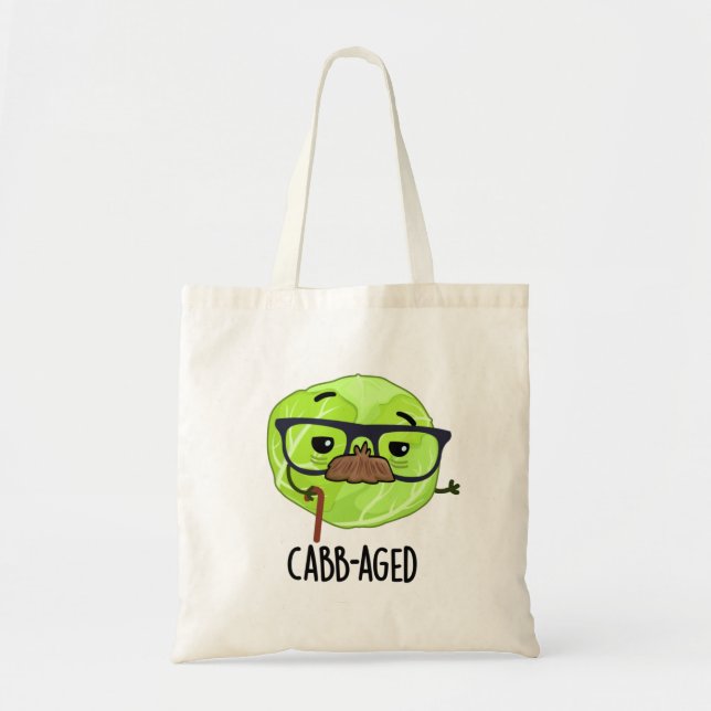 Kabbenalter Funny Old Veggie Cabbage Pun Tragetasche (Vorne)