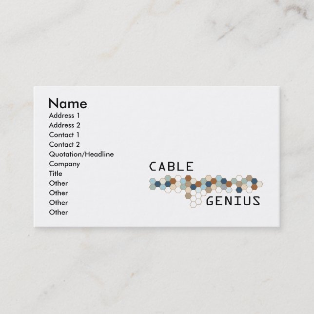Kabel-Genie Visitenkarte (Vorderseite)