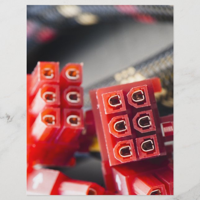 Kabelanschluss eines Computers Flyer (Vorne)