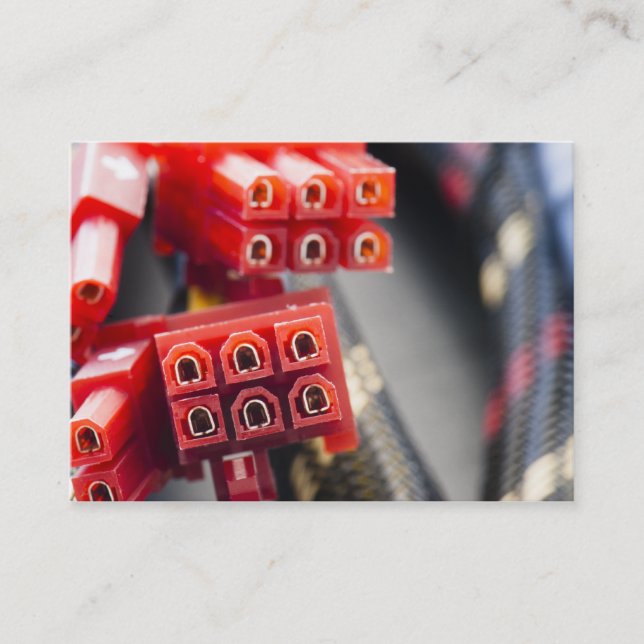 Kabelanschluss eines Computers Visitenkarte (Vorderseite)