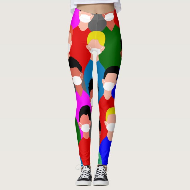 Kabeljau19 Koronavirus-Männer Leggings (Vorderseite)