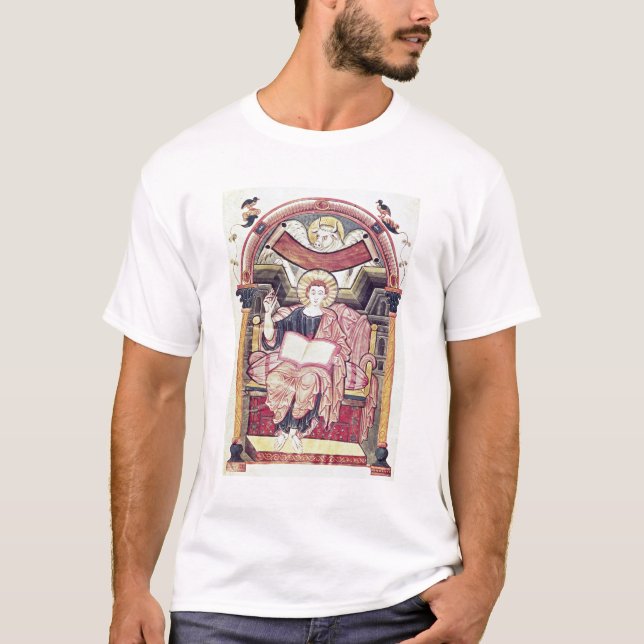 Kabeljau 22. f.85v St Luke der Evangelist, von T-Shirt (Vorderseite)