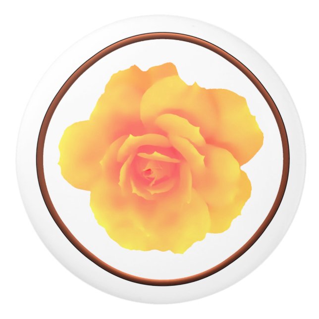 Kabelknopf für die Rose Keramikknauf (Vorderseite)