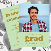 KABELRETRO HAT SICH AN DER GRAD FOTO GRAD INVITE