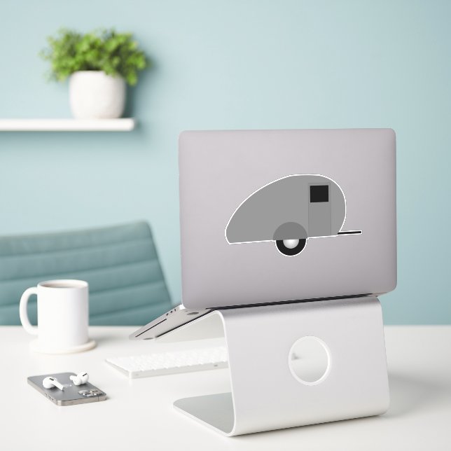 KABELRETRO-TEARDROP-STICKER DEKALER DIE AUFKLEBER (Laptop auf Schreibtisch)