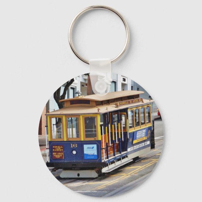 Kabelwagen in San Francisco Schlüsselanhänger (Vorderseite)