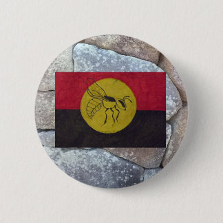 KABI WAR FLAG ALTE POLYGONALE STEINWAND. BUTTON