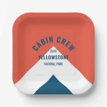 Kabine Crew Peronalized Zielort Retro Red Navy