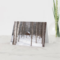 Kabine im Winter notecard
