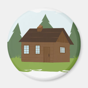 Kabine in den Bäumen Magnet