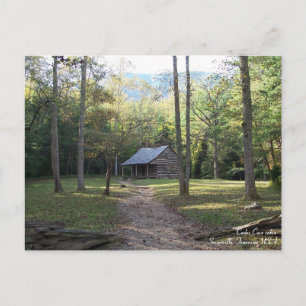 Kabine in den Smoky-Bergen, Tennessee Postkarte