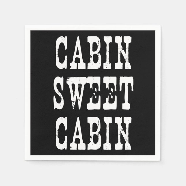 Kabine Sweet Cabin Black Serviette (Vorderseite)