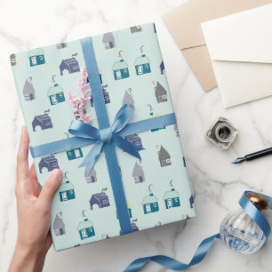 Kabinen und Saunas Geschenkpapier für Wrap Wrappin