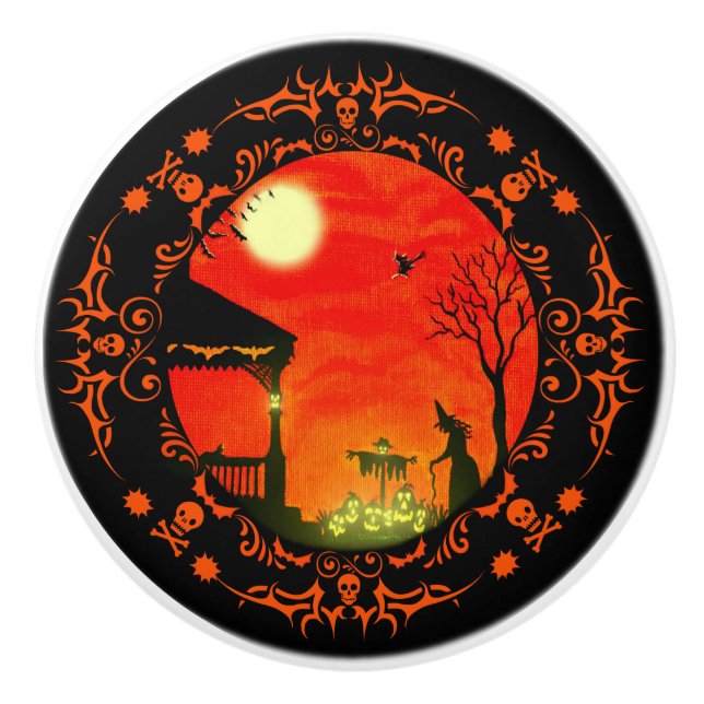 Kabinett-/furniture-Griffe Halloweens Keramikknauf (Vorderseite)